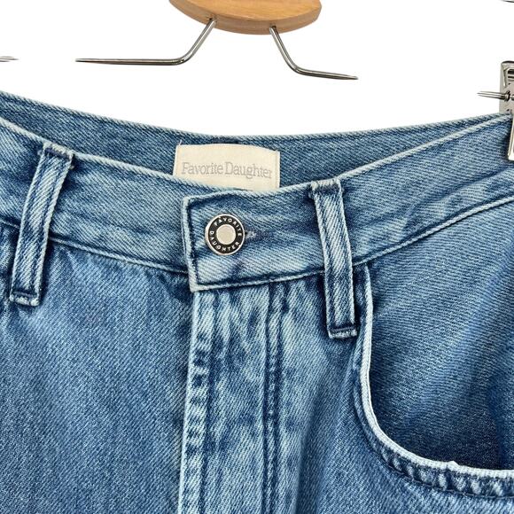 Favorite Daughter The Carly Cargo Jeans Wide Leg High Rise Denim Blue Size 28 - Picture 4 of 16